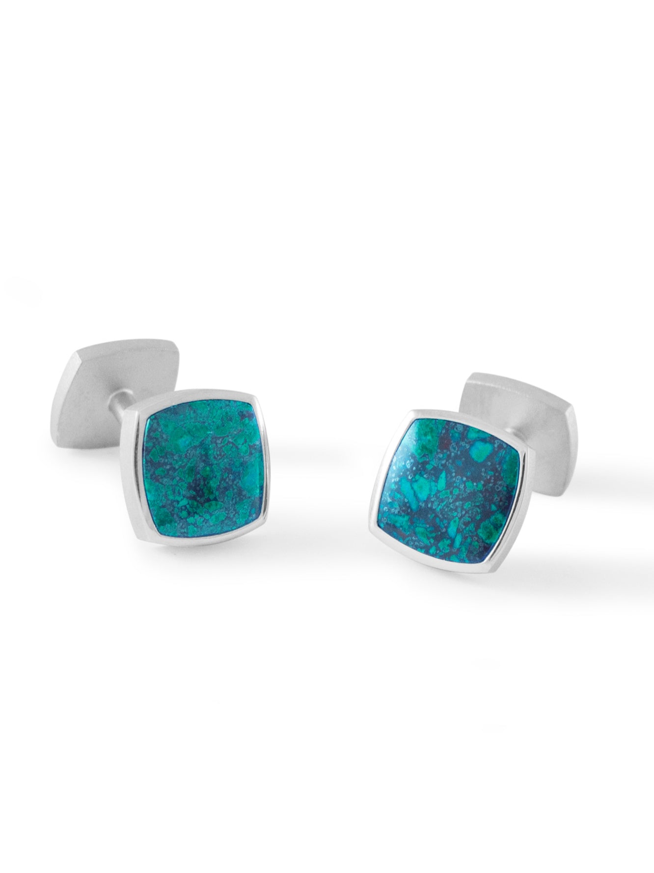 Boutons de manchette Argent et Chrysocolle