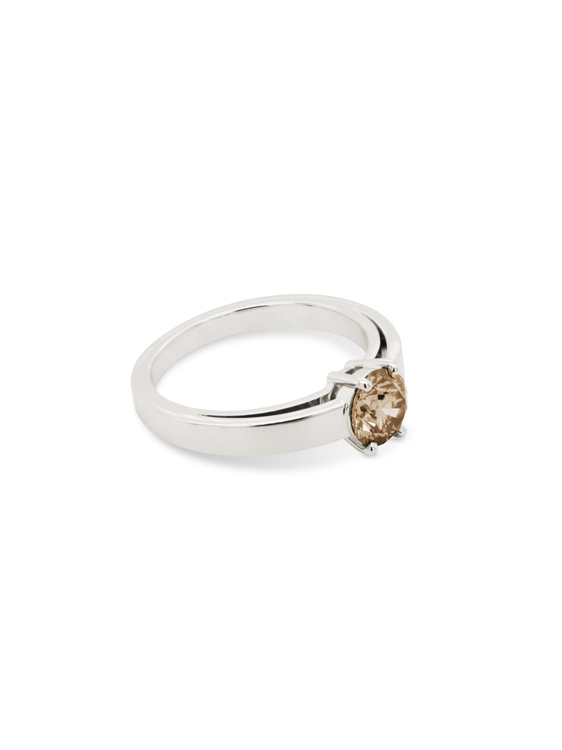 Solitaire diamant champagne